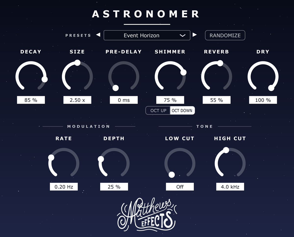 Astronomer Shimmer Reverb Plugin